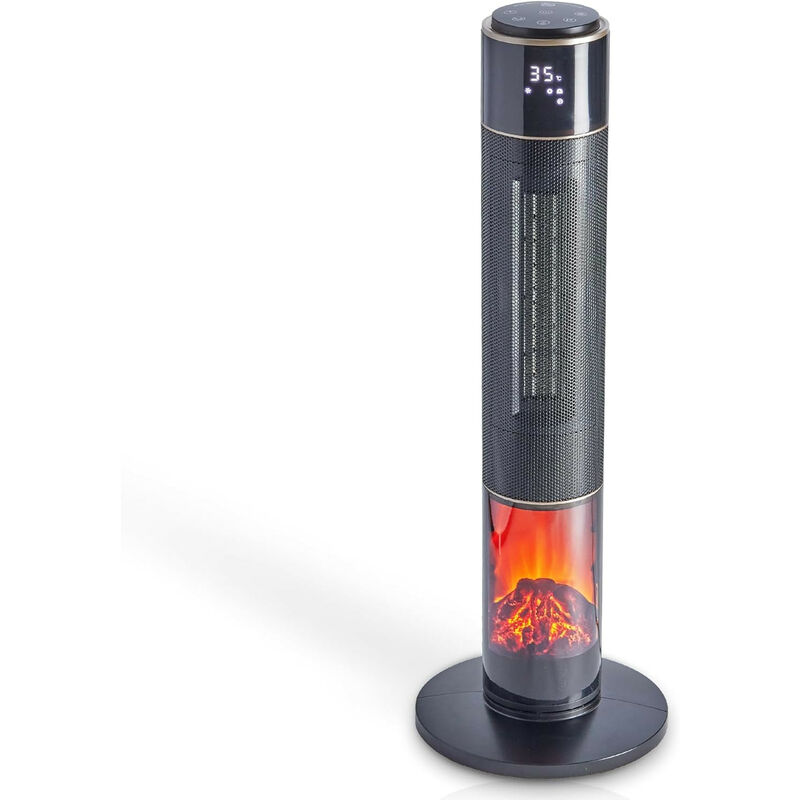 Bb-loisir - Radiateur Ventilateur électrique céramique avec effet cheminée chauffage mobile 20m2