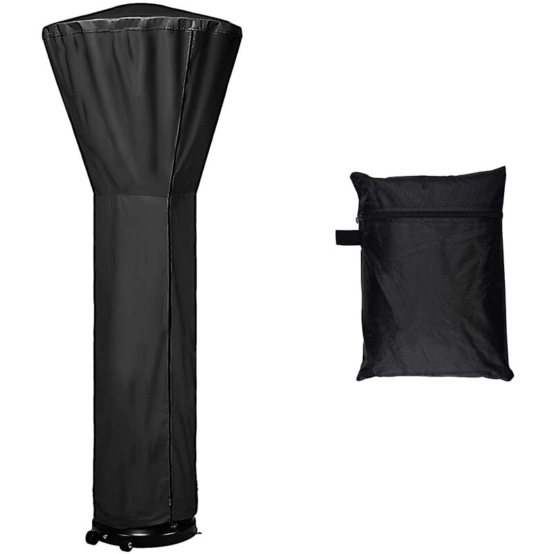 Radiateurs Noir Couverture Impermeable Tissu Oxford Avec Le Sac A Glissiere De Stockage Protection Anti-Pluie Neige, 221Cm