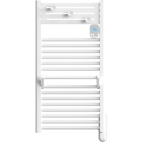 Noirot – Sèche-serviette électrique 500W – Inertie fluide – Largeur 50cm – 4 accessoires de séchage – Écran LCD rétroéclairé – Fonction BOOST