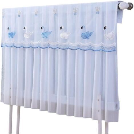 Radiator cover for protection against dust and smoke, decorative heating blanket 180 x 70 cm, dustproof gauze fabric for domestic radiators
