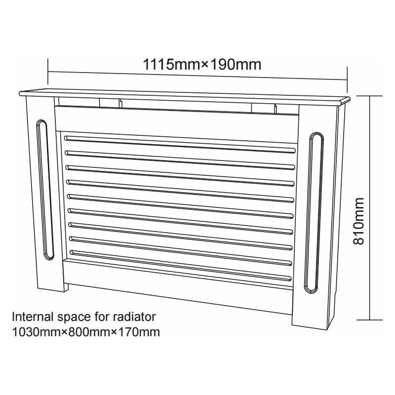 Radiator Cover Small White Horizontal Style Ji3160 1