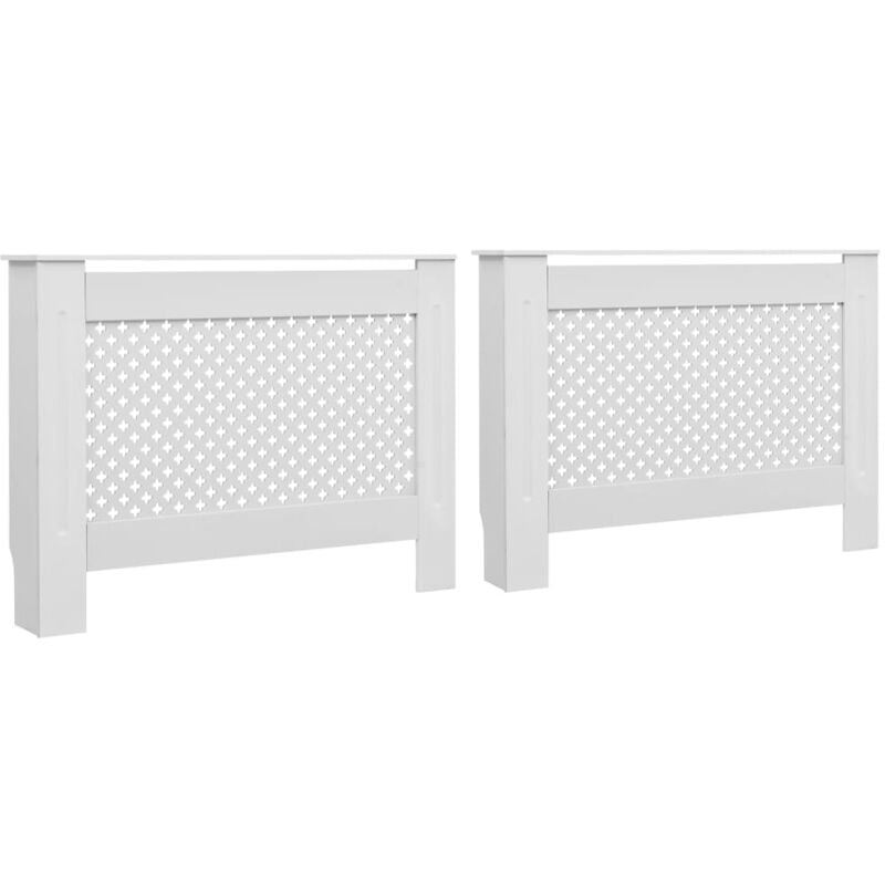 Vidaxl - Radiator Covers 2 pcs White 112x19x81.5 cm mdf