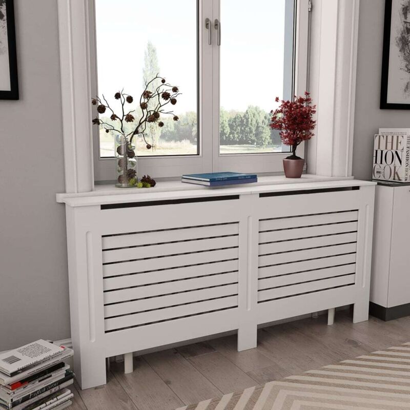 Radiator Covers 2 Pcs White 172x19x81.5 Cm Mdf Vidaxl