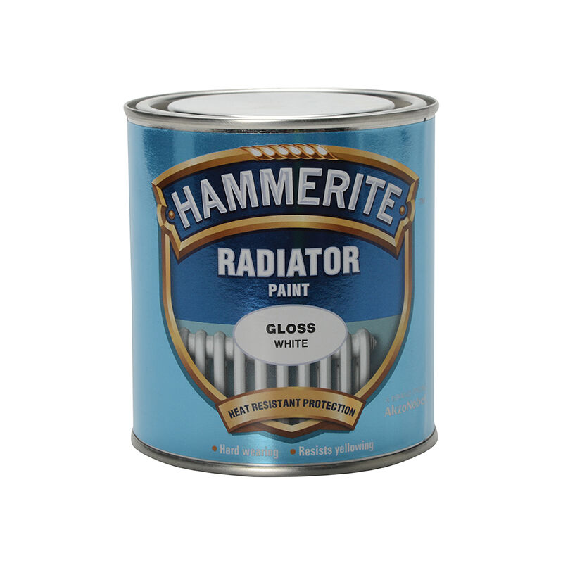 Hammerite - 5092846 Radiator Paint Gloss White 500ml HMMREG500