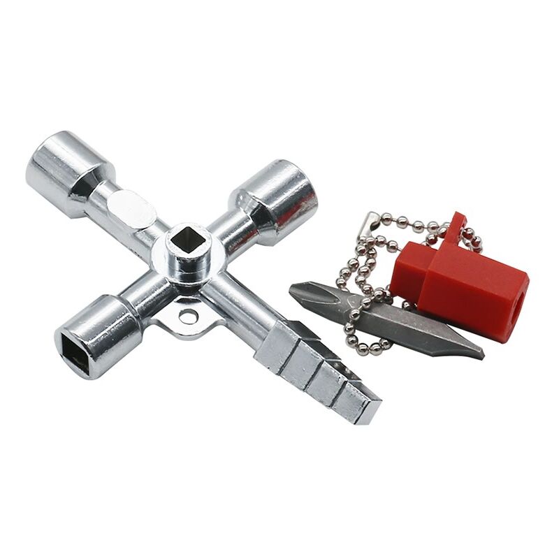 Radiator Key Metal Square Meter Box Radiator and Faucet Practical Multifunctional Wrench