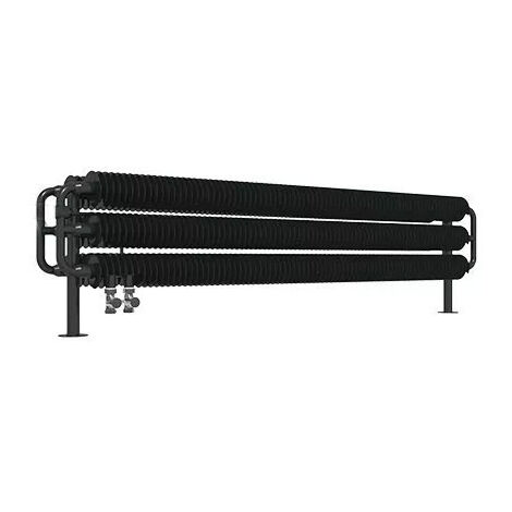 Radiatore acqua calda nero alto 190mm e largo 1940mm - 1420 Watt - RIB190/1940HSDYPN