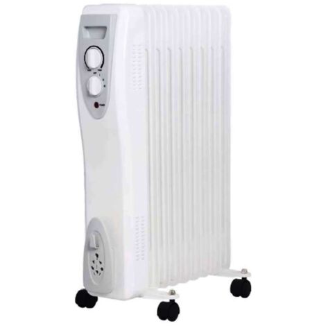 Radiatore Ad Olio Or150-7 Stufa Elettrica - Interno 7 Elementi 1500W - Bianco