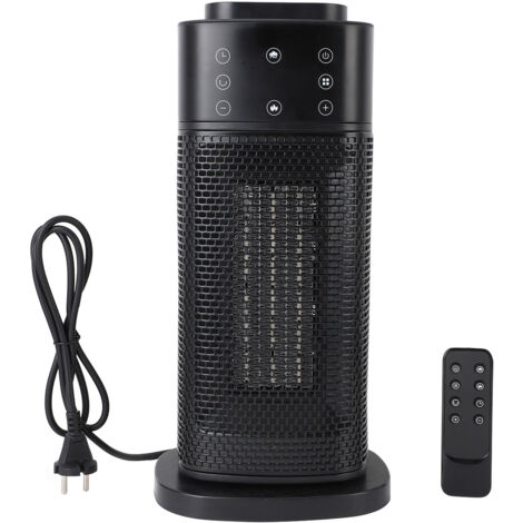 Radiatore da appuntamento con umidificatore, in ceramica per interni, riscaldamento rapido, oscillante, elettrico con termostato, telecomando, effetto fiamma 3D, portatile per la casa e l'ufficio
