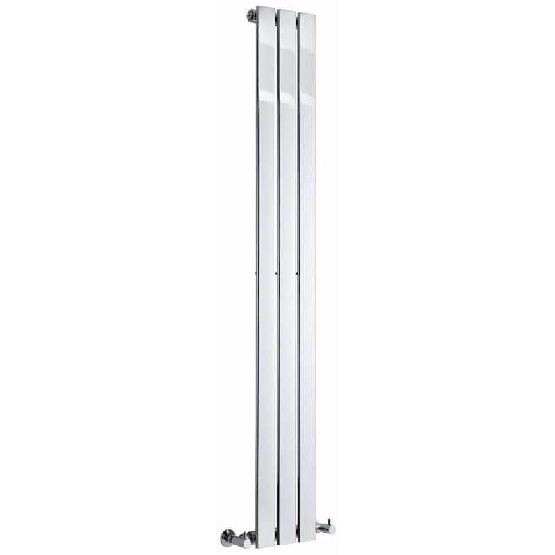 Hudson Reed Delta Radiatore Termoarredo di Design Verticale Moderno - Termosifone con Finitura Cromata - Pannelli Piatti - 1600 x 225mm - 295 Watt