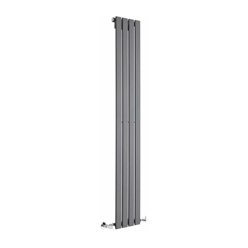 Delta Radiatore Termoarredo di Design Verticale Moderno - Termosifone con Finitura In Antracite - Pannelli Piatti - 1600 x 280mm - 586 Watt