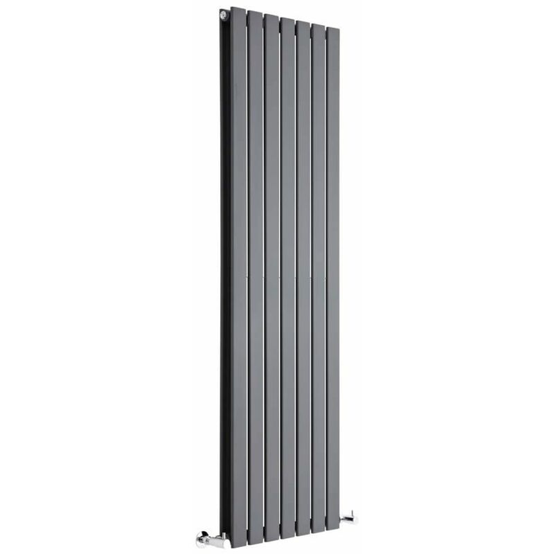 Delta Radiatore Termoarredo di Design Verticale Moderno - Termosifone con Finitura In Antracite - Pannelli Piatti - 1600 x 490mm - 1543 Watt