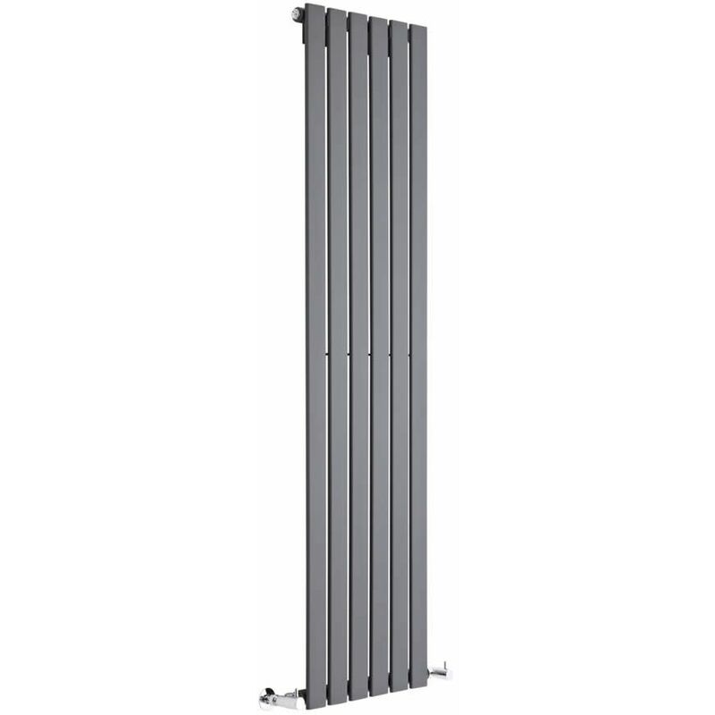 Delta Radiatore Termoarredo di Design Verticale Moderno - Termosifone con Finitura In Antracite - Pannelli Piatti - 1600 x 420mm - 879 Watt