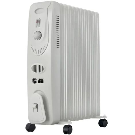 Radiatore Elettrico ad Olio 9 Elementi 2000W Regolabile Termostato