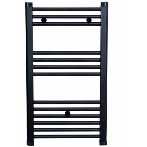 Radiatore scalda selviette ad acqua calda CODA 80 x 50 cm nero opaco
