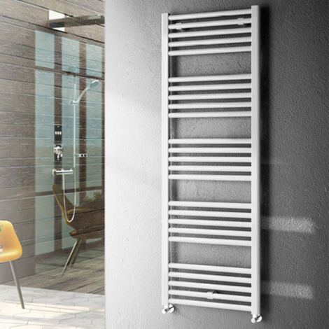 RADIATORE TERMOARREDO SCALDASALVIETTE BIANCO CON TUBOLARI Ø25MM MODELLO ANNA - MM 1454X400 WATT 534 INT. 350 - COR