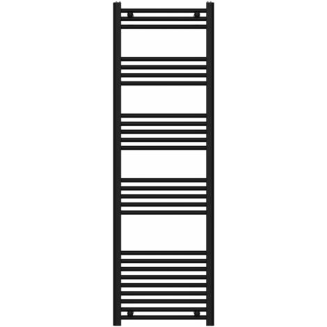 RADIATORE TERMOARREDO SCALDASALVIETTE NERO OPACO CON TUBOLARI Ø25MM MODELLO ELVIA - MM 1230X500 WATT 583 INT.450  - MAM