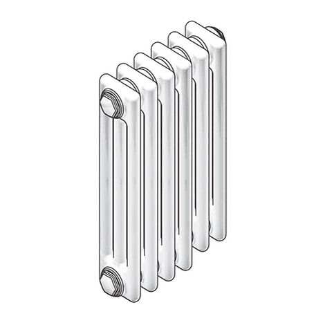 Radiatore tubolare in acciaio 3 colonne zehnder charleston mod. 3087 10 ElementiZEHND