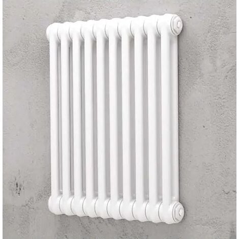 TERMOSIFONE CALORIFERO TUBOLARE ACCIAIO BIANCO 2 COLONNE - H 1500 mm - 150  cm