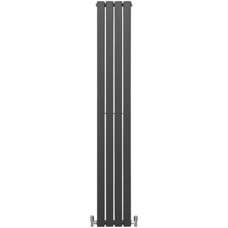 Radiatori Termosifoni in Acciaio Calorifero a Doppio Strato a Pannelli Piatti Riscaldamento Centralizzato Colonna Termosifone Orizzontale Radiatore a Parete - Grigio Antracite - 180 x 28 cm