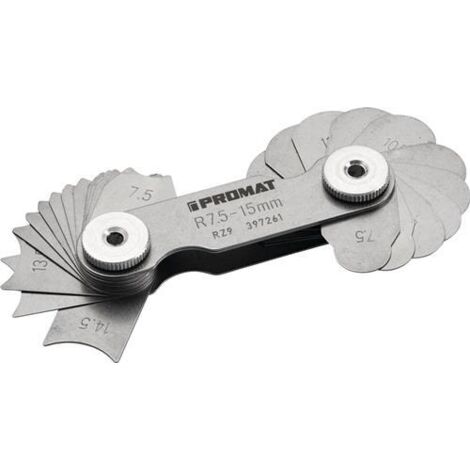 Radienschablone Blattstärke 1-7mm 17Blatt