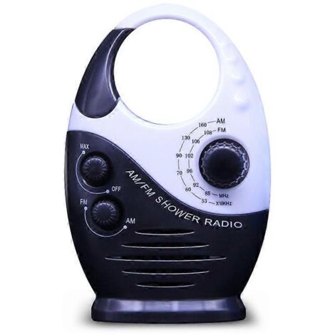 Radio AM/FM Mini 2024, enceinte étanche pour salle de bain, poignée supérieure pour insérer une carte musicale, bouton portable