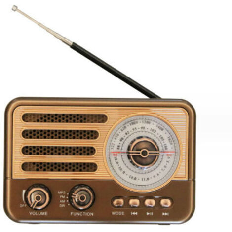 Radio AM/FM portable, enceinte Bluetooth, radio rétro, batterie rechargeable, convient à une utilisation intérieure et extérieure, cadeau pour les parents