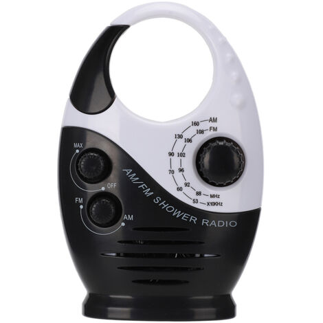 Radio AM FM Portable Étanche avec Haut-Parleur Intégré et Fonctionnalités Multiples