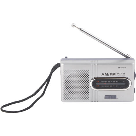 Radio AM/FM portable mini avec haut-parleurs stéréo et lecteur de musique universel