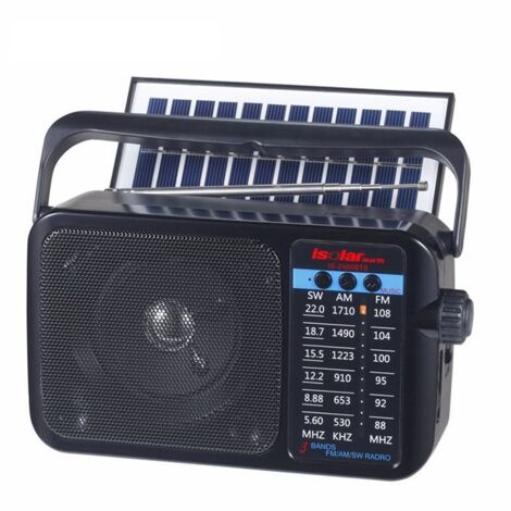 Radio AM/FM portátil, radio analógica que funciona con batería, alimentación de CA,