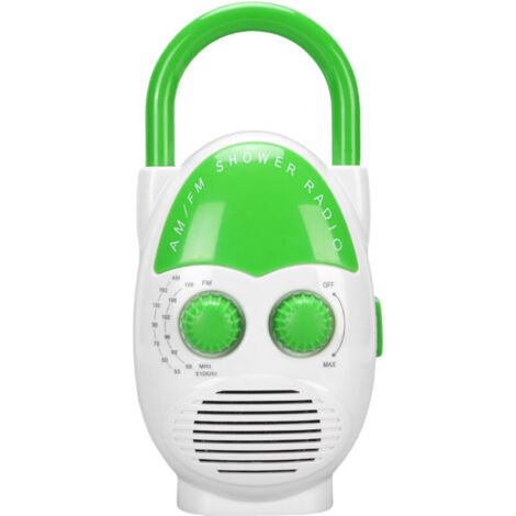 Radio AM/FM portatile Eosnow, impermeabile IPX5, 500 mW, volume regolabile, verde