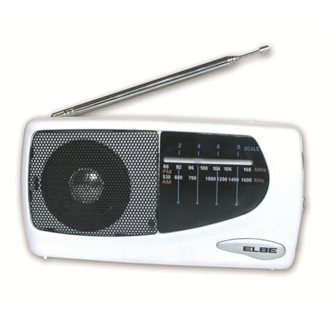 Radio Analógico con Altavoz Portátil Elbe RF52SOB AM, FM Negro, B
