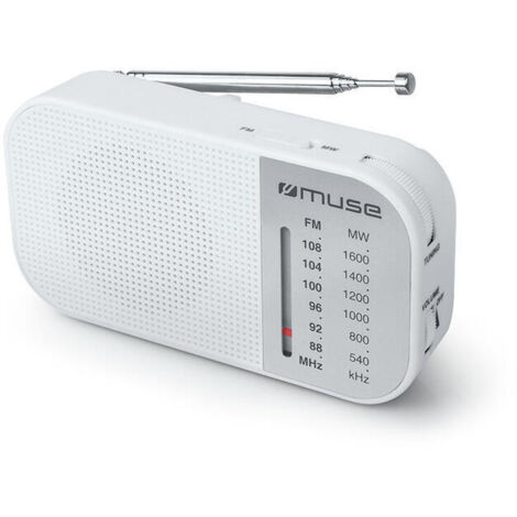 Radio Analógico Radio de bolsillo MUSE M025RW AM/FM a Pilas 2x1,5