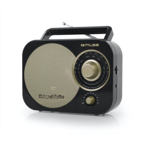 Radio Analógico Radio portátil MUSE M055RB BLACK FM/AM a AC: 230V