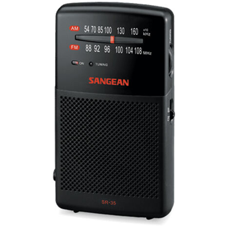 Radio Analógico Radio portátil SANGEAN SR35 FM/AM, FM a Recargabl