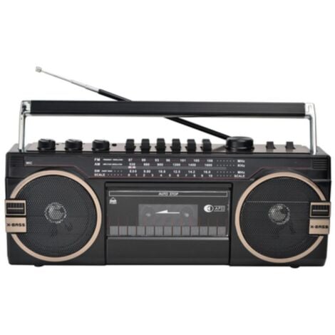 BES Radio Anni 80 Bluetooth Stereo Portatile Lettore Cassetta Altoparlante MK-132BT