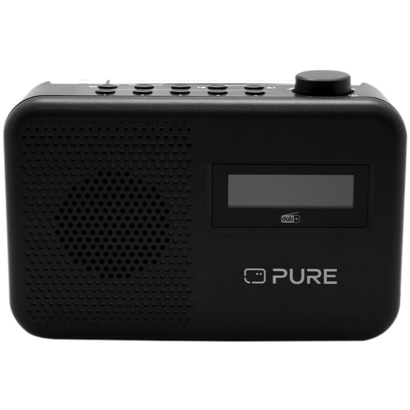Pure Elan One2 Dab+/FM Portable Radio with Bluetooth 5.1 (écran LCD, 10 boutons de Memory, alimenté par 4 piles AA) Black Charcoal