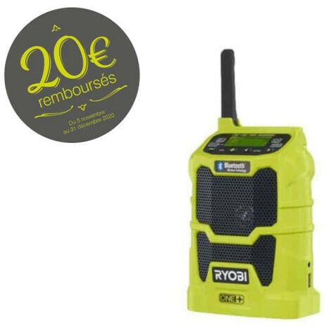 Radio bluetooth RYOBI AM/FM 18 V OnePlus - sans batterie ni chargeur R18R-0