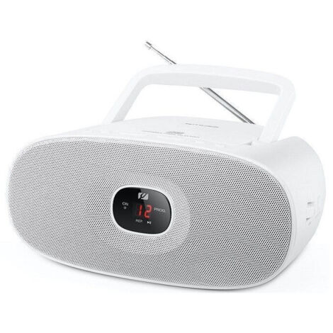 radio cd portátil blanco - md202rdw - muse -