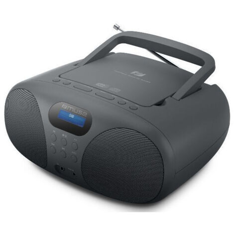 radio cd portátil negro - md208db - muse -