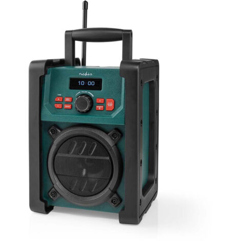Radio dab radio de chantier dab fm 22 - ecran noir blanc alimentation secteur alimente par pile numerique 15 w bluetooth reveil minuterie de sommeil ip65 poignee de tra