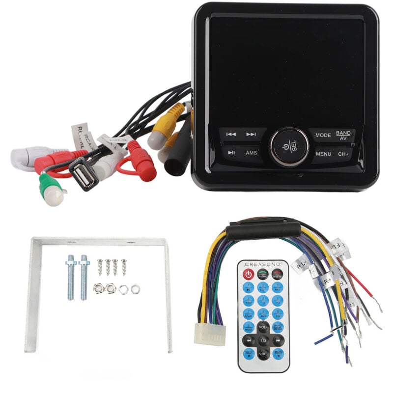 Jeffergarden Radio de bateau marin récepteur stéréo de voiture Bluetooth MP3 MP5 lecteur multimédia étanche musique sans perte pour les véhicules de