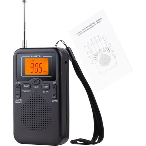 Radio de Bolsillo Am FM, Radios de transistores compacta, stéreo con Pilas y Altavoz Grande, Reproductor de Música de Radio de Bolsillo Portátil FM, para Viajes Al Aire Libre Emergencia Al Aire Libre