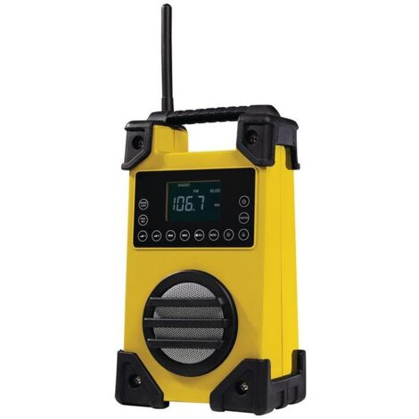 Radio de chantier 7,4 V/1500 mAh AC 100-240 V, 50/60 HZ DC 9 V/600 mA