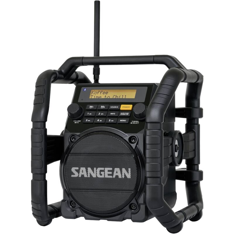 U-5 dbt Radio de chantier dab+, fm aux, Bluetooth étanche à l'eau, étanche à la poussière, résistant aux coups noir C692121 - Sangean