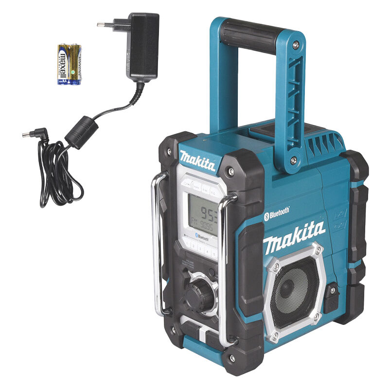 Radio de chantier 10.8 à 18 v Li-Ion Makita Sans batterie, ni chargeur - adaptateur secteur -DMR108N