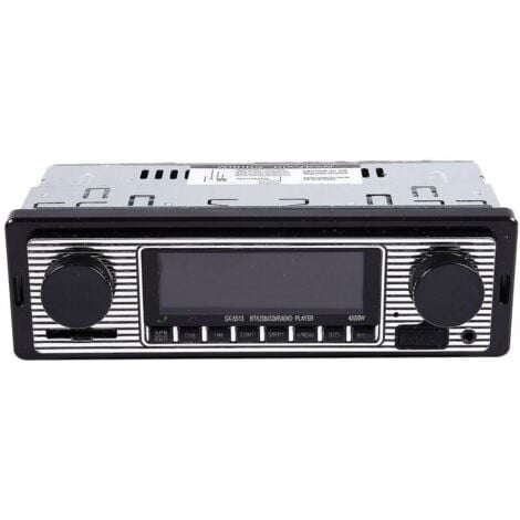 Radio de coche clásica con Bluetooth, reproductor de MP3, estéreo, USB, auxiliar, audio estéreo clásico para coche.