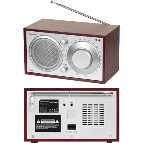 Radio de cocina Kruger&Matz FM/AM, altavoz potente, entrada auxiliar de 3,5 mm.