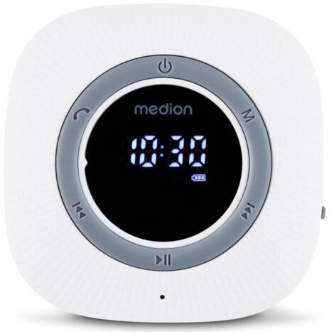 Radio de Douche - MEDION - FM - Bluetooth - IPX6 - Ventouse de fixation - Blanc