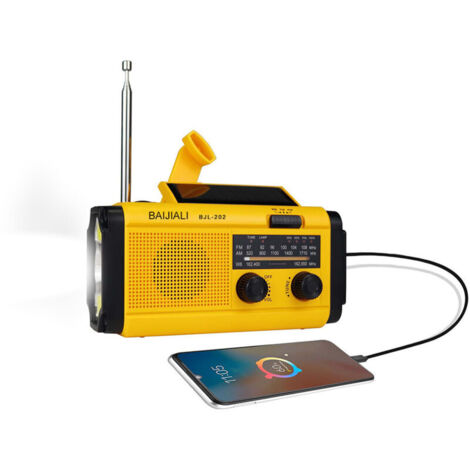 Radio de poche solaire & dynamo avec écran LCD