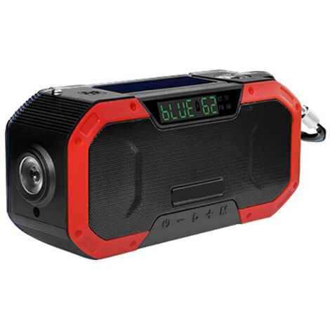 Radio de survie solaire et manivelle avec lampe torche, power bank et alarme SOS pour randonnée camping